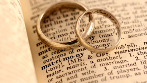 Wedding Rings on description of matrimony